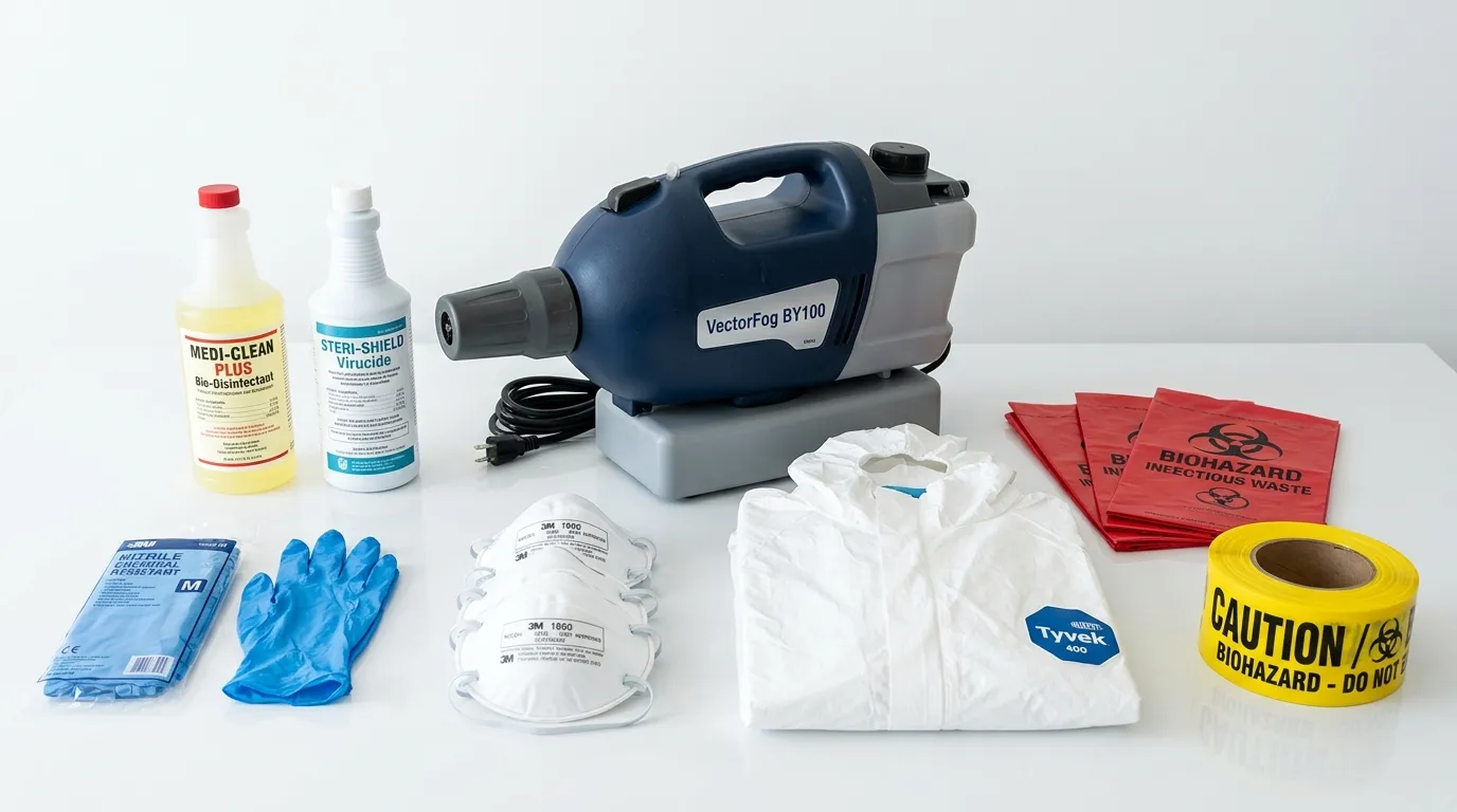 Professional biohazard remediation crew working in Madison Park